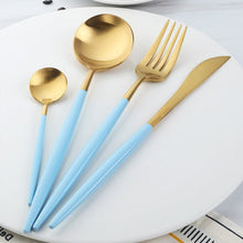 Load image into Gallery viewer, Gold Flatware Set 48-Piece
