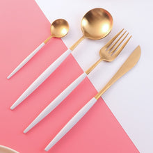 Load image into Gallery viewer, Gold Flatware Set 48-Piece