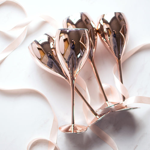 Rose Golden Crystal Wine Glass