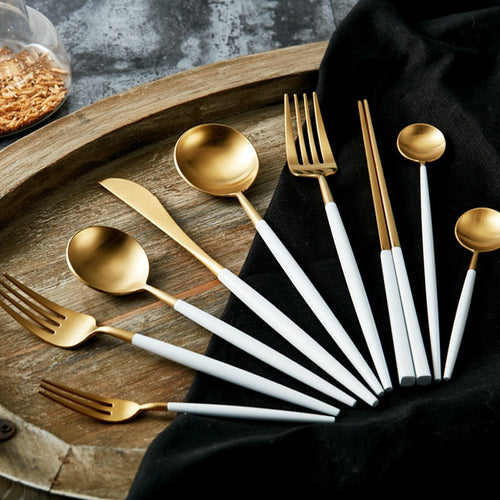24pcs/set White Gold