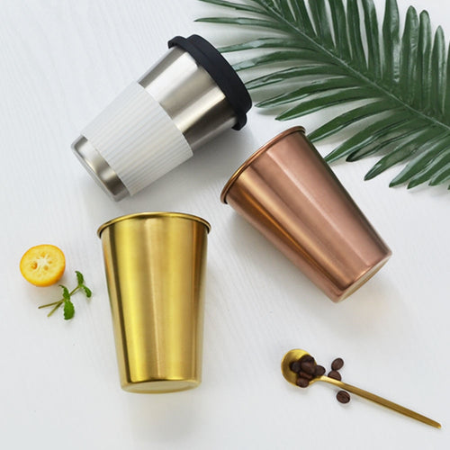 Silver Rose Gold  Portable Cup